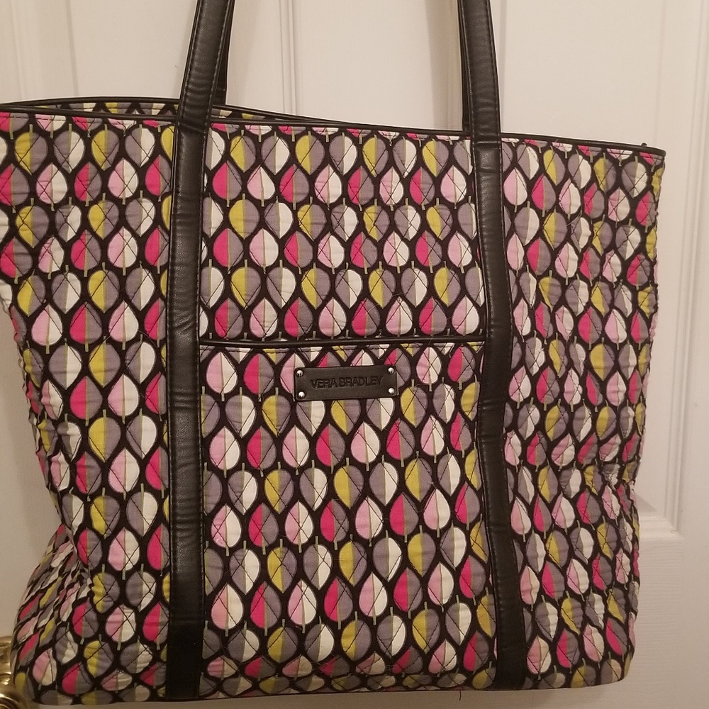 Vera Bradley Trimmed Tote in Moon Drops